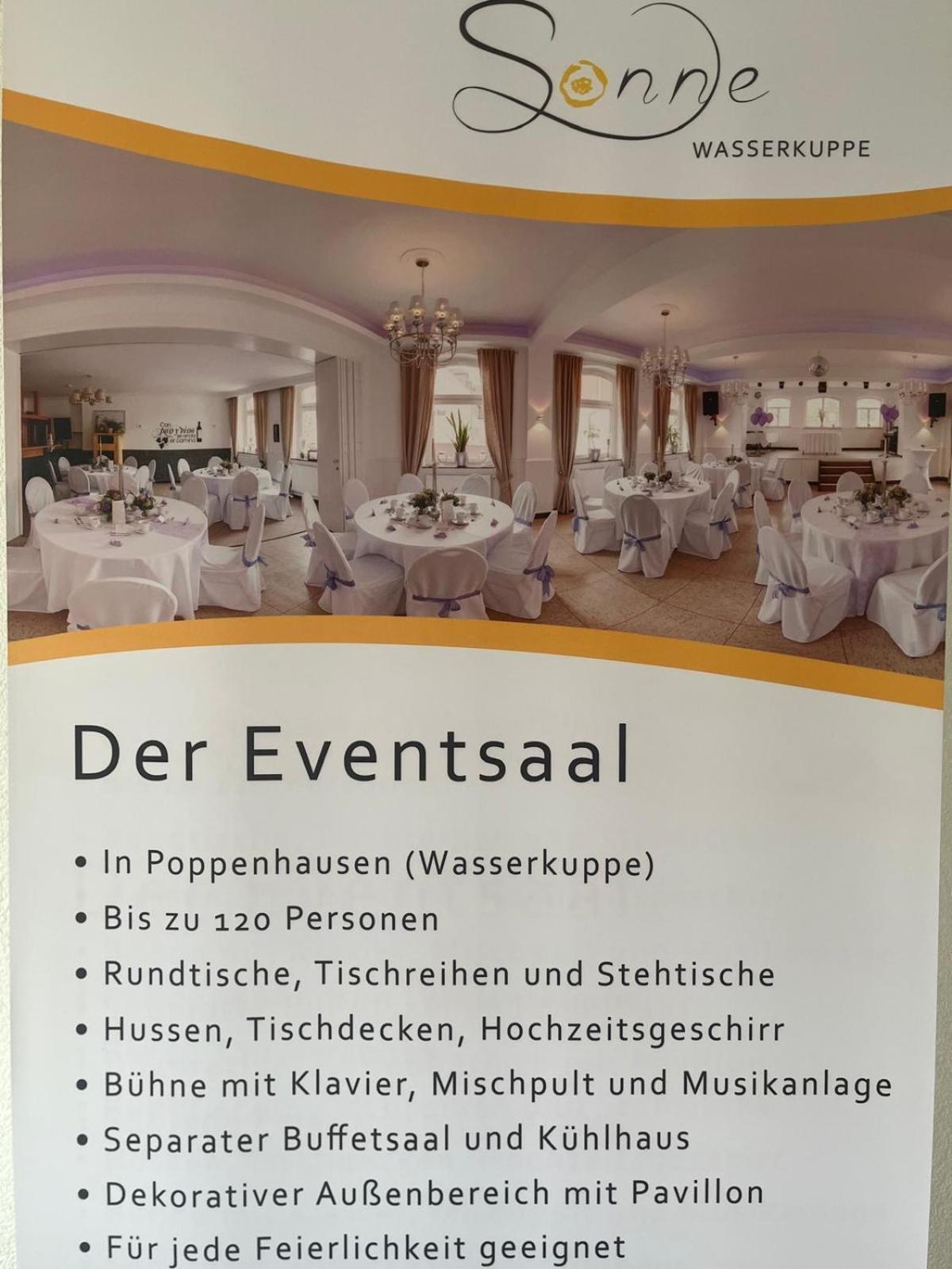 Zur Sonne "Gasthaus-Bar-Events" Poppenhausen Bagian luar foto